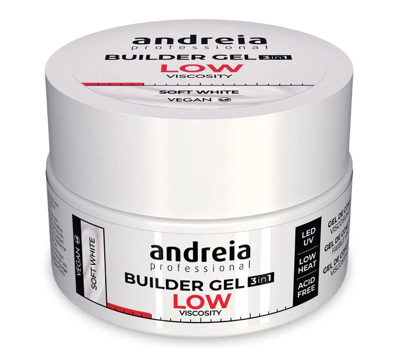 BUILDER GEL LOW VISCOSITY SOFT WHITE 22GRS